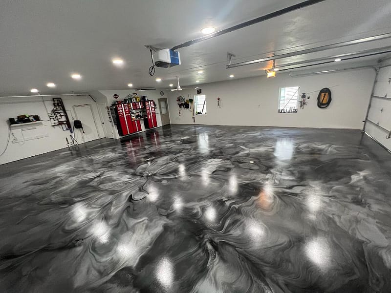 mettalic floor