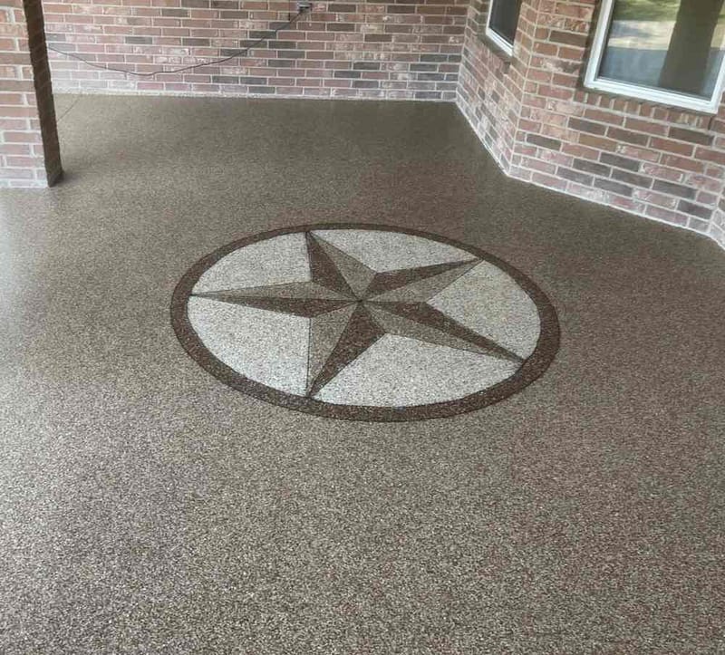 Decorative decorative flake patio